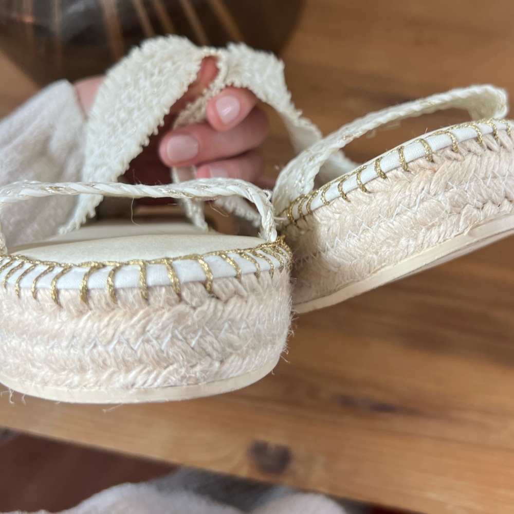 Anthropologie woven white sandals - Picture 6 of 7